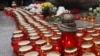 RUSSIA -- People take part in an annual ceremony honoring the memory of thousands of men and women executed by the Soviet authorities during Josef Stalin's Great Terror, at the Solovetsky Kamen (Solovki Stone) memorial on Lubyanka Square, in Moscow, Octob